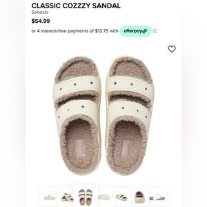 Women’s fur lined croc sandals